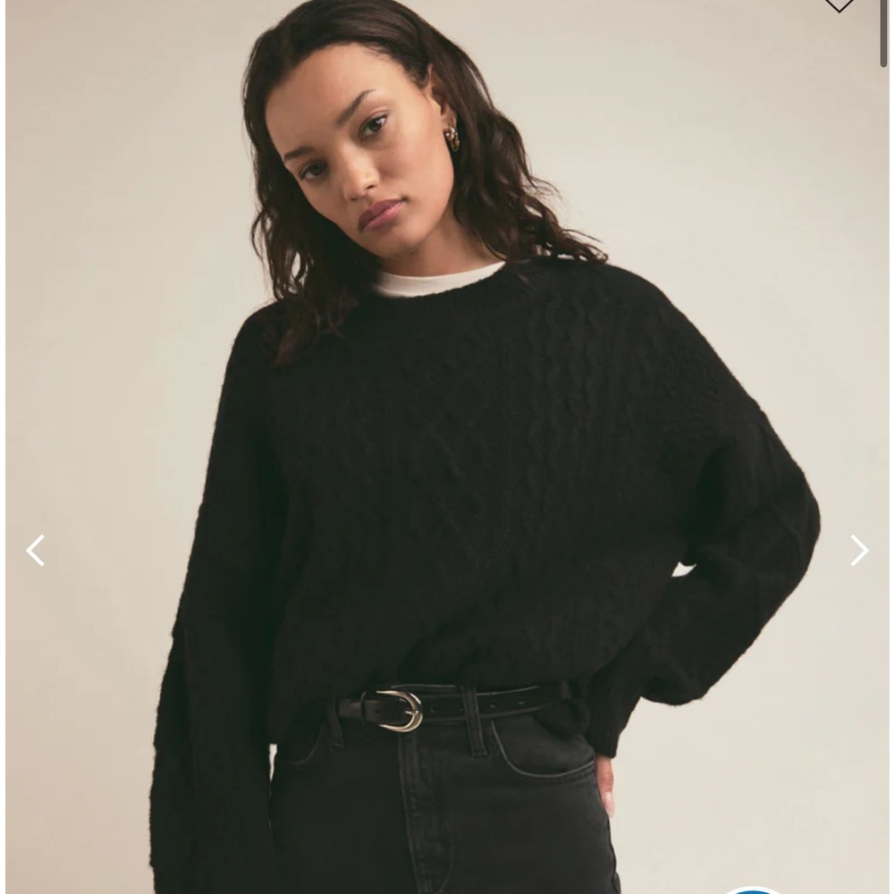 Black Cable Knit Sweater